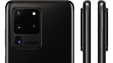 Samsung Galaxy S20 Ultra zwart design en scherm
