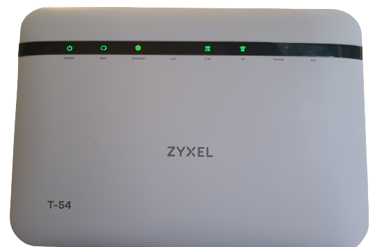 lampjescheck Zyxel T-54 modem
