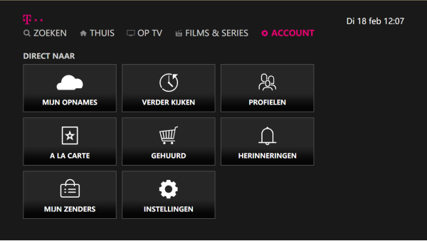 Account in T-Mobile Thuis