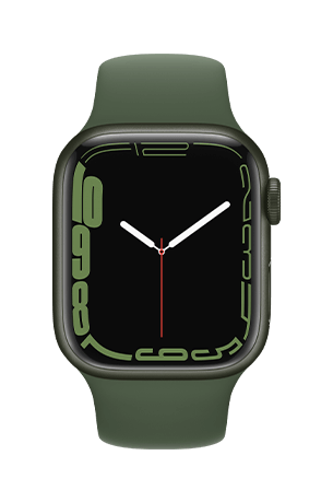 Apple Watch S7 41mm Aluminium Case - Sportband Groen