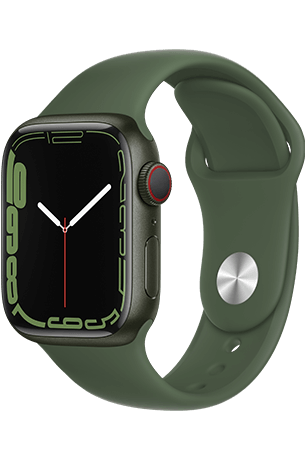 Apple Watch S7 41mm Aluminium Case - Sportband Groen