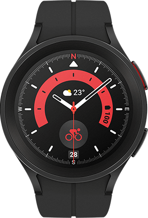Samsung Galaxy Watch 5 Pro 45mm Titanium - Sportband Zwart