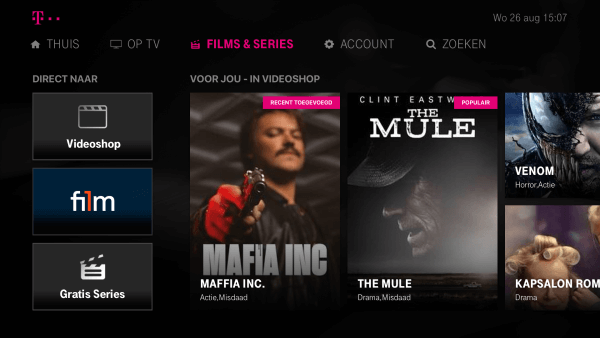 T-Mobile TV: Films & Series